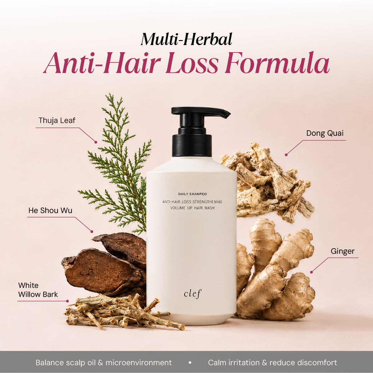 CLEF Anti-Hair Loss Shampoo, key benefit 2