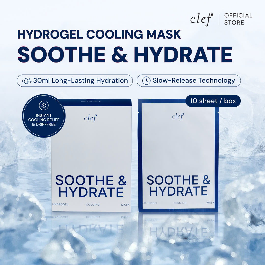 CLEF Soothe & Hydrate Hydrogel Cooling Mask pack