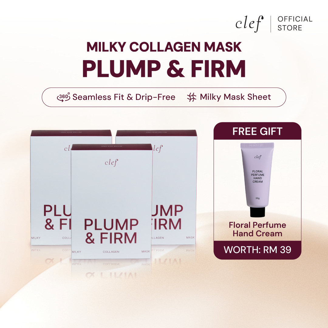 CLEF Plump & Firm Milky Collagen Sheet Mask – pack of 3
