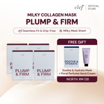 CLEF Plump & Firm Milky Collagen Sheet Mask – pack of 4