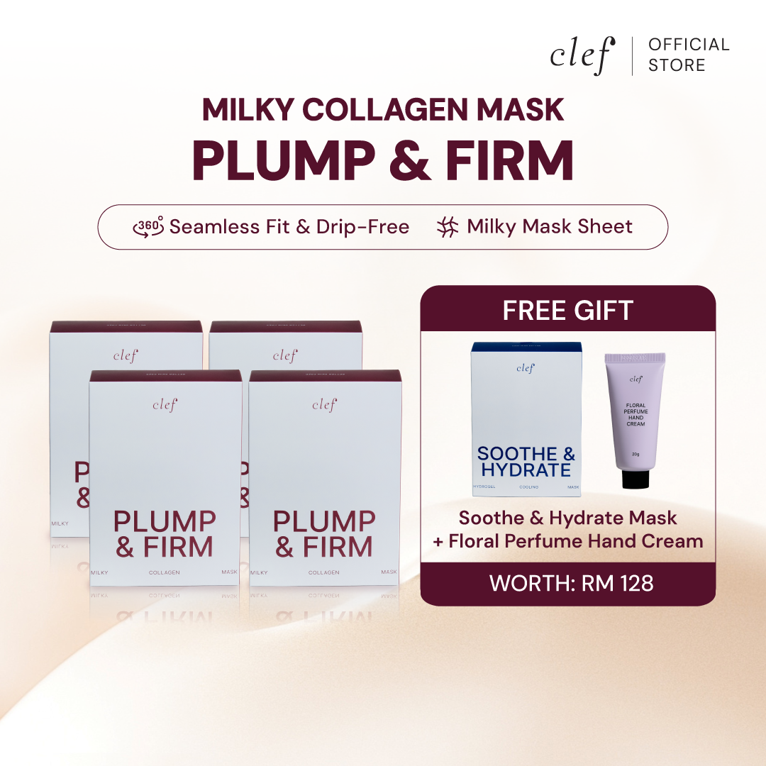 CLEF Plump & Firm Milky Collagen Sheet Mask – pack of 4