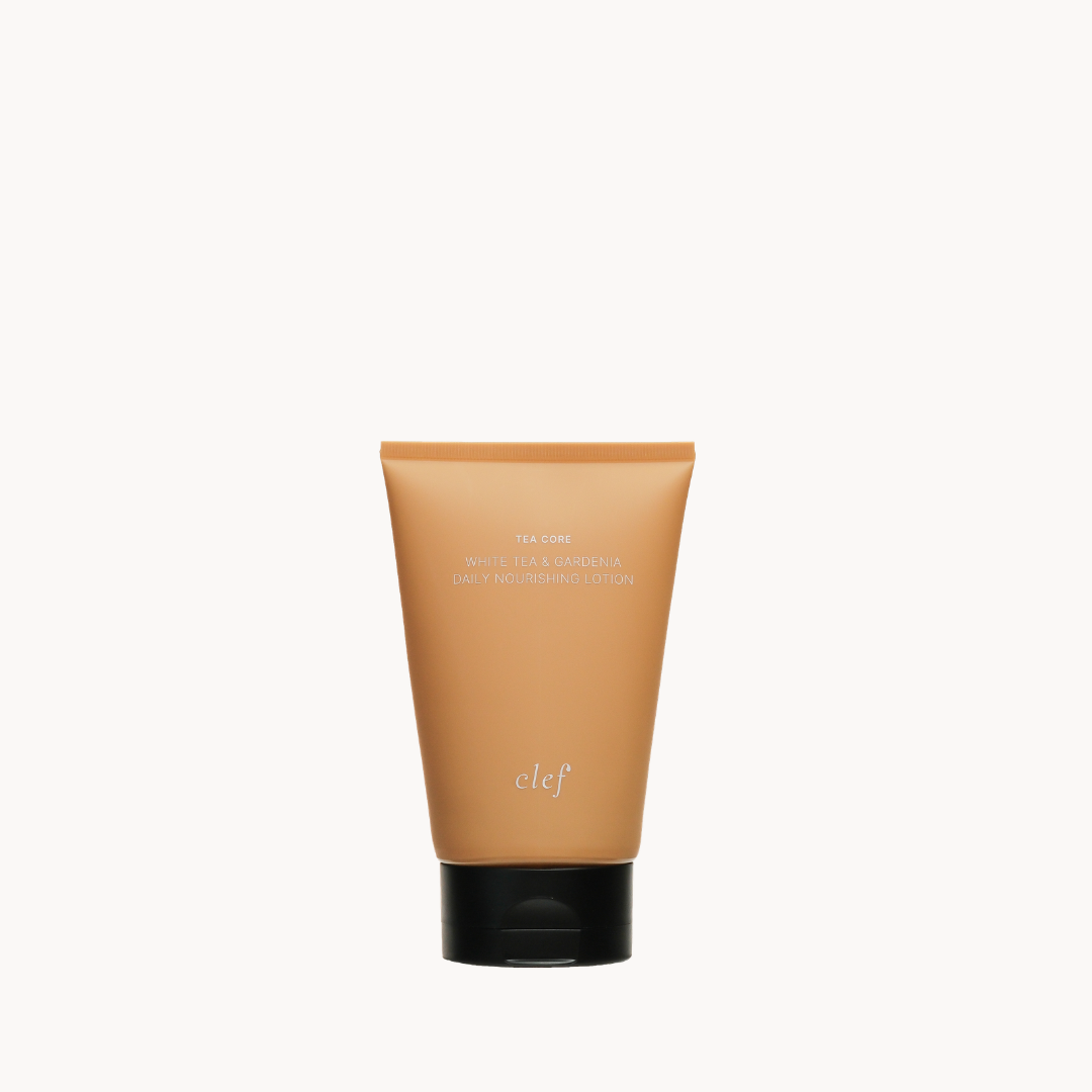CLEF Tea Core White Tea & Gardenia Body Lotion bottle
