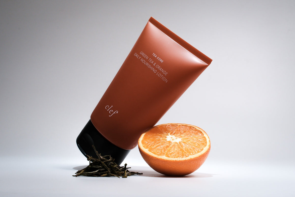 CLEF Tea Core Green Tea & Orange Body Lotion lifestyle photo