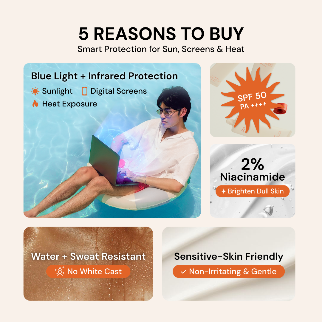 CLEF Face & Body Sunscreen SPF50 PA++++ 70ml, key benefit 1