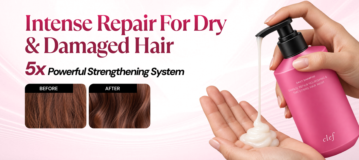 CLEF Anti-Hair Loss and Damage Repair Shampoo 500ml bottles