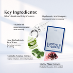 CLEF Soothe & Hydrate Hydrogel Cooling Mask, key benefit 4