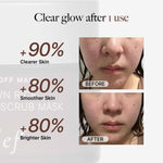 CLEF Brown Rice Renewing Scrub Mask, visible results